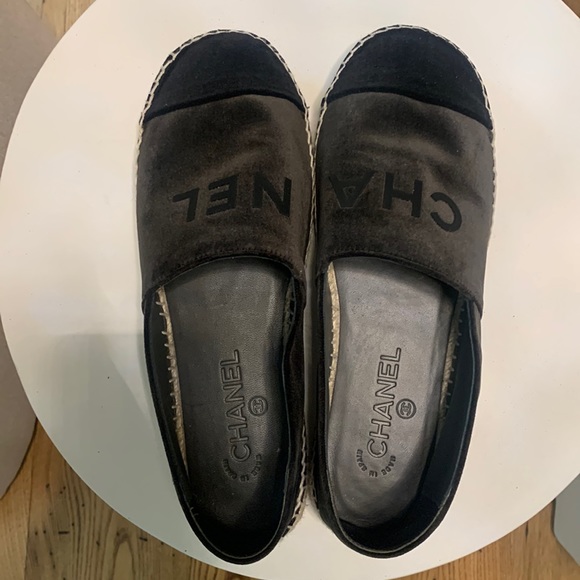 Chanel velvet espadrilles size 40 - Picture 1 of 4